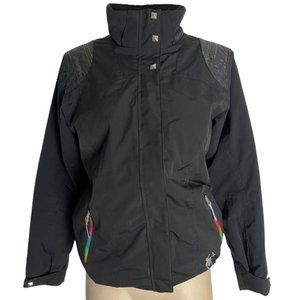 SPYDER Girls Black Jacket Colored Detail Stud 16